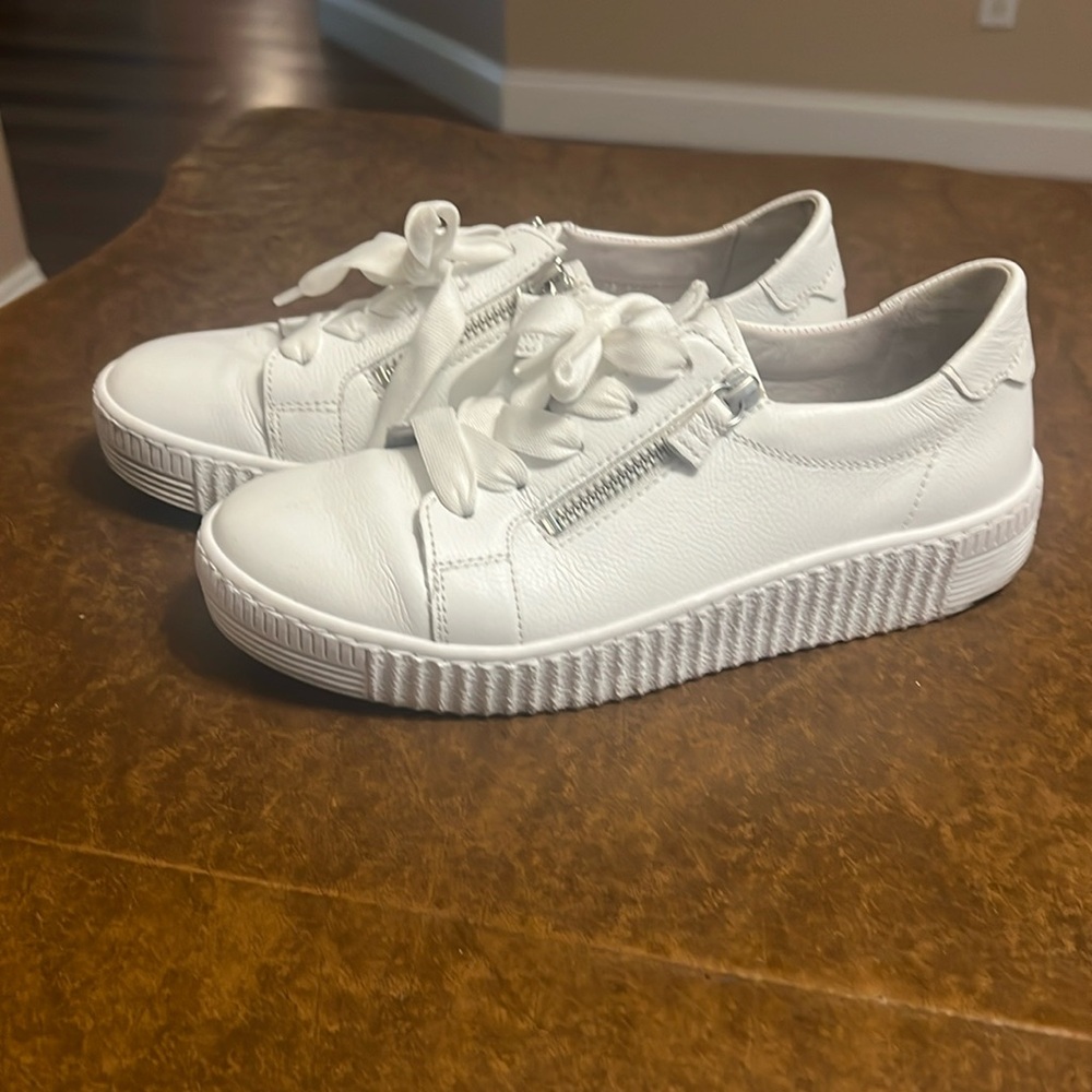 White sneakers. Gabor comfort.